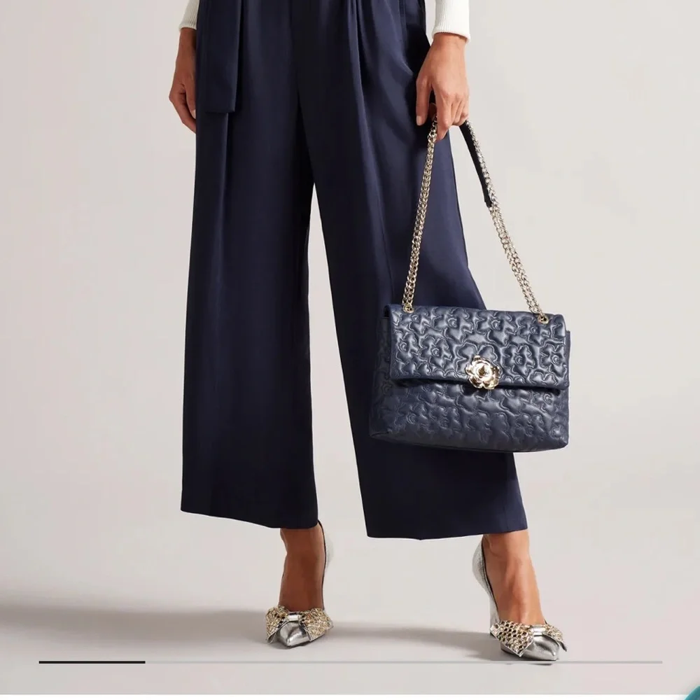 LA Charme U Paperbag Wide Leg Trouser Pants - Picture 1 of 8